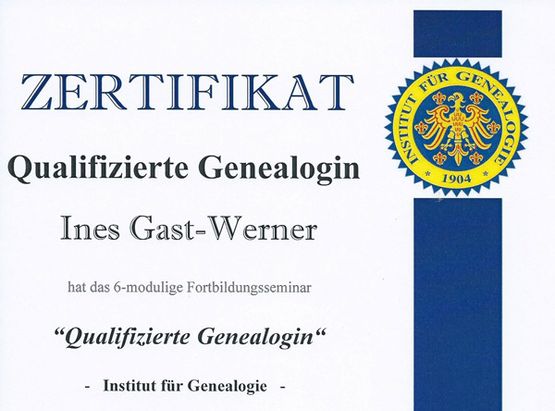 Qualifizierte Genealogin